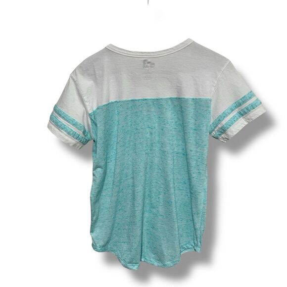 Surf Style Women's Miami Graphic V Neck T Shirt Blue White Size M‎ 19 x 26 - Picture 2 of 4